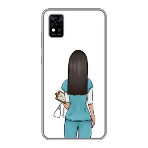 Силиконовый бампер (Работники) на ZTE Blade A31 (Доктор)