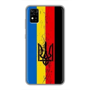 Чехлы УПА (Красно-Чёрный) на ZTE Blade A31 (Флаг УПА)