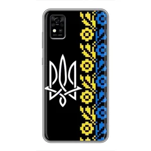 Силиконовый Чехол на ZTE Blade A31 (Герб и вышыванка)