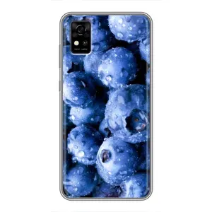 Чехол с изображением вкусной еды для ZTE Blade A31 (Голубика)