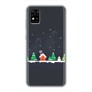 Силіконовий бампер на різдво для ZTE Blade A31 (Місто зимове)