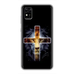 Чехлы для ЗТЕ Блейд А31 (Крест Иисуса) (Иисус Лев)