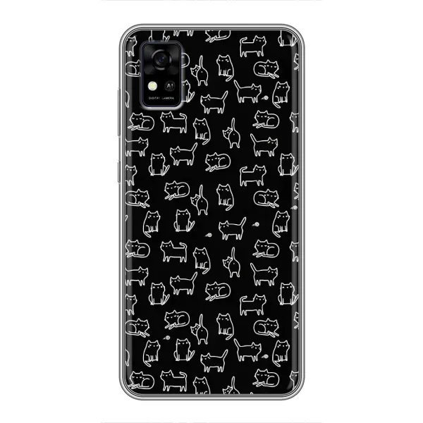 Чехол с рисунком «Котики на черном» для ZTE Blade A31 Чехол с рисунком «Котики на черном» для ZTE Blade A31