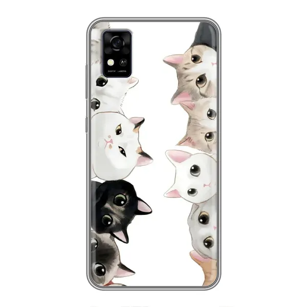 Чехол с рисунком «Коты» для ZTE Blade A31