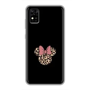 Чехол с леопардовым принтом на ZTE Blade A31 (Леопардовая Минни)
