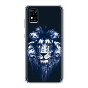 Чохол з картинкою на ZTE Blade A31 (Лев – синій)