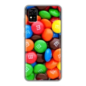 Чехол с изображением вкусной еды для ZTE Blade A31 (Разноцветные M&M'S)