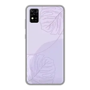 Чохол квітковий дизайн для ZTE Blade A31 (Монстера фіолетова)