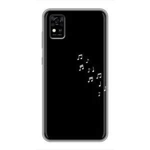 Чохол з картинками на чорному фоні для ZTE Blade A31 (Ноти)