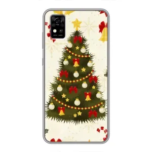 Чохол новорічна ялинка на ZTE Blade A31 (Новорічний принт)