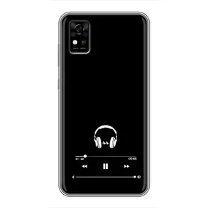 Чохол з картинками на чорному фоні для ZTE Blade A31 (Плеєр)