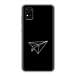 Чехол с картинками на черном фоне для ZTE Blade A31 (Самолетик)