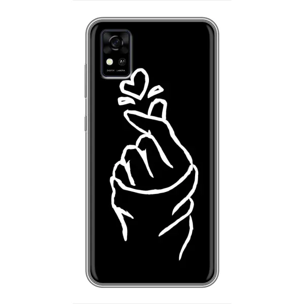 Чехол с рисунком «Сердце на черном» для ZTE Blade A31 Чехол с рисунком «Сердце на черном» для ZTE Blade A31