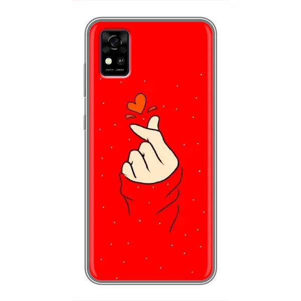 Чехол с рисунком «Сердце на красном» для ZTE Blade A31 Чехол с рисунком «Сердце на красном» для ZTE Blade A31