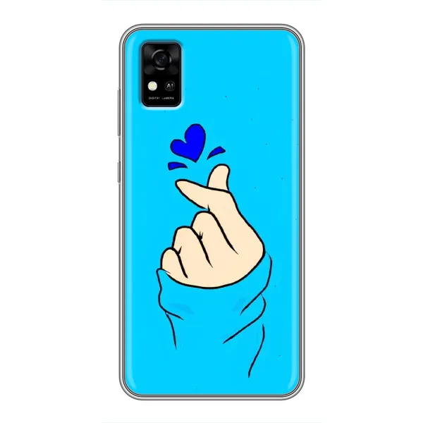 Чехол с рисунком «Сердце на синем» для ZTE Blade A31 Чехол с рисунком «Сердце на синем» для ZTE Blade A31