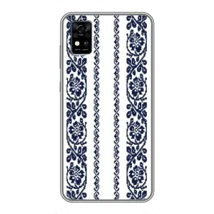 Силиконовый Чехол на ZTE Blade A31 с картинкой Вышиванки (Синяя вышиванка)
