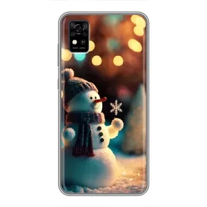 Чехлы на Новый Год ZTE Blade A31 (Снеговик праздничный)