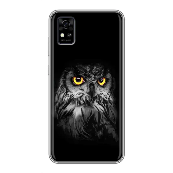 Чехол с рисунком «Сова на чёрном» для ZTE Blade A31 Чехол с рисунком «Сова на чёрном» для ZTE Blade A31