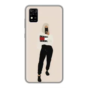 Силиконовый Чехол на ZTE Blade A31 с картинкой Стильных Девушек (Стильная)