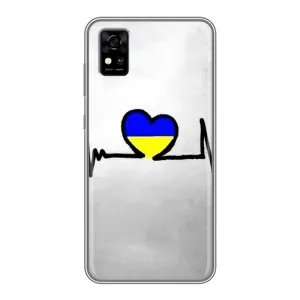 Силиконовый Чехол на ZTE Blade A31 (Я-Украина) (Украинская кардиограмма)