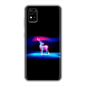 Силіконовий бампер з картинкою звірів для ZTE Blade A31 (Яскравий олень)