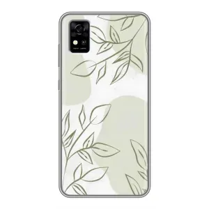Чохол квітковий дизайн для ZTE Blade A31 (Зелений дизайн)