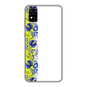 Силиконовый Чехол на ZTE Blade A31 с картинкой Вышиванки (Желто-синяя вышиванка)