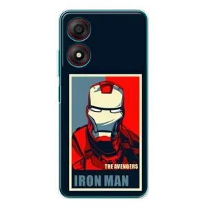 Чехол Супергерой Железный человек на ZTE Blade A34 (Art Iron man)