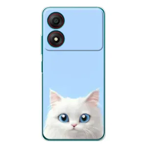 Чехол на тематику: Коты для ZTE Blade A34 (Белый кот)