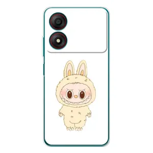 Чехол с принтом Лабубу для ZTE Blade A34 (Бежевый Лабубу)