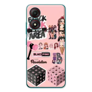 Чехлы с картинкой для ZTE Blade A34 (BLACK PINK коллаж)