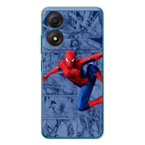 Силиконовый Чехол для ZTE Blade A34 (Человек Паук)