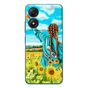 Чохол Стильні дівчата на ZTE Blade A34 (Дівчина на полі)