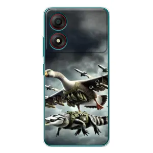 Чохол з мемами траралело тралала для ZTE Blade A34 (Гусіні і крокоділо)