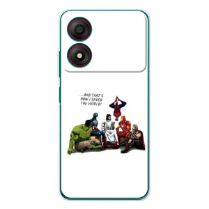 Чехлы для ZTE Blade A34 (Для Христиан) (Иисус супергерой)