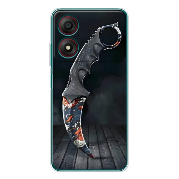 Чехол с рисунком «Кинжал КС ГО» для ZTE Blade A34 Чехол с рисунком «Кинжал КС ГО» для ZTE Blade A34