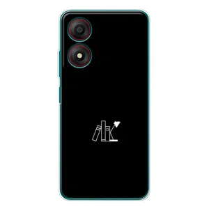 Чохол з картинками на чорному фоні для ZTE Blade A34 (Книжки)