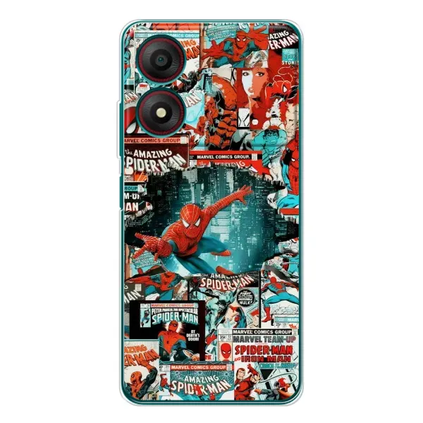 Чехол с рисунком «Комиксы Человек Паук» для ZTE Blade A34 Чехол с рисунком «Комиксы Человек Паук» для ZTE Blade A34