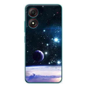 Чехол (ТПУ) с планетами на ZTE Blade A34 (Космический вид)