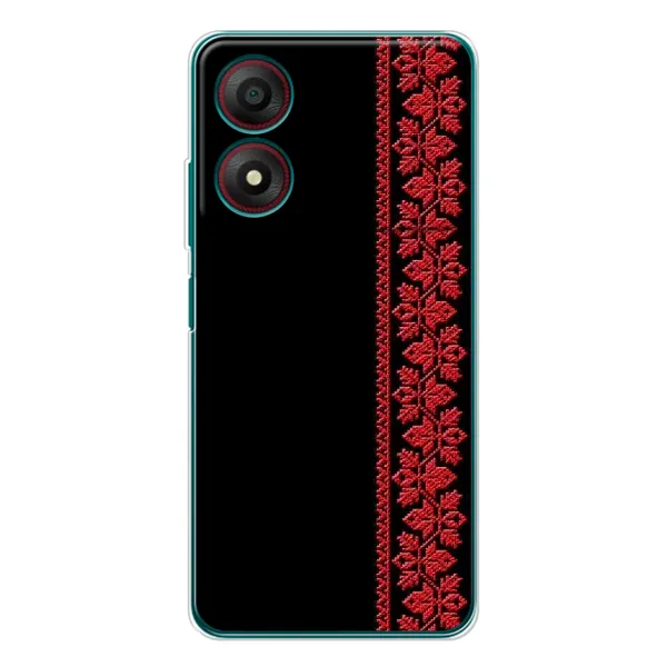 Чехол с рисунком «Красная Вышиванка» для ZTE Blade A34 Чехол с рисунком «Красная Вышиванка» для ZTE Blade A34