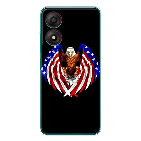 Чехол с рисунком «Крылья США» для ZTE Blade A34 Чехол с рисунком «Крылья США» для ZTE Blade A34