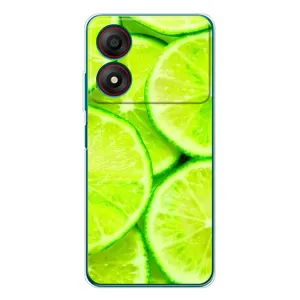 Чехол с изображением  вкусной еды для ZTE Blade A34 (Лайм)