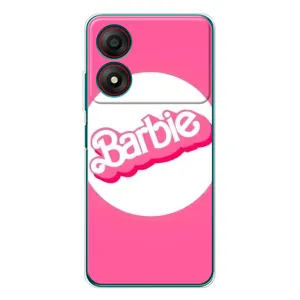 Силиконовый Чехол Барби Фильм на ZTE Blade A34 (Лого Барби)