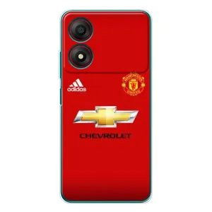 Силиконовые Чехлы принт Футбол на ZTE Blade A34 (Man United)