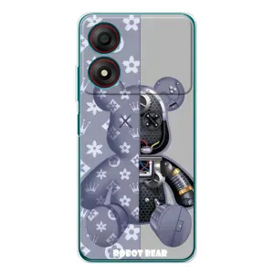Силиконовый чехол для ZTE Blade A34 (Медведь Louis Vuitton)