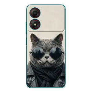 Чехол на тематику: Коты для ZTE Blade A34 (Модный кот)