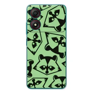 Силіконовий Чохол з Энотами  на ZTE Blade A34 (Мордочки Єнота)