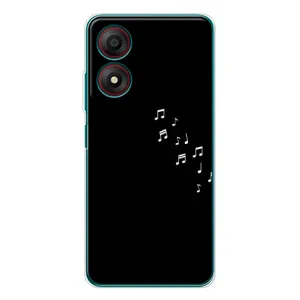 Чохол з картинками на чорному фоні для ZTE Blade A34 (Ноти)