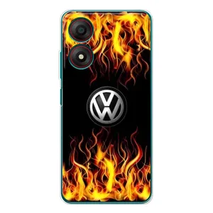 Чехол "Фольксваген" для ZTE Blade A34 (Огненный Лого)