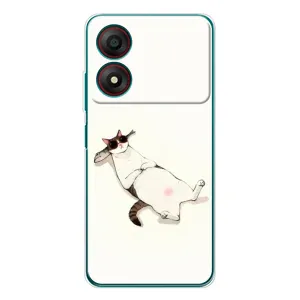 Чехол на тематику: Коты для ZTE Blade A34 (Отдых)